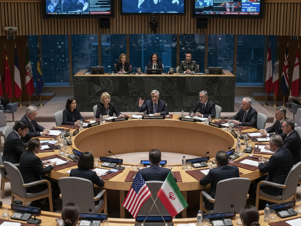 US Threatens Military Action Against Iran at Emergency UN Security Council Meeting