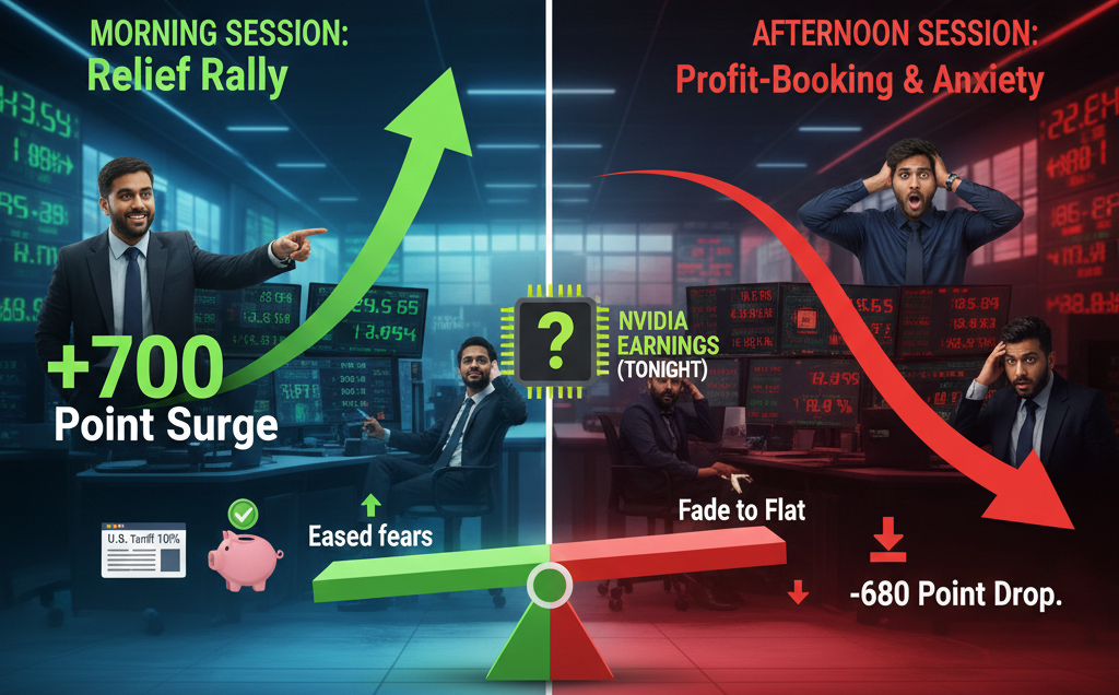 Relief Rally or Bear Trap? Indian Markets Pare Gains as Global Eyes Pivot to Nvidia