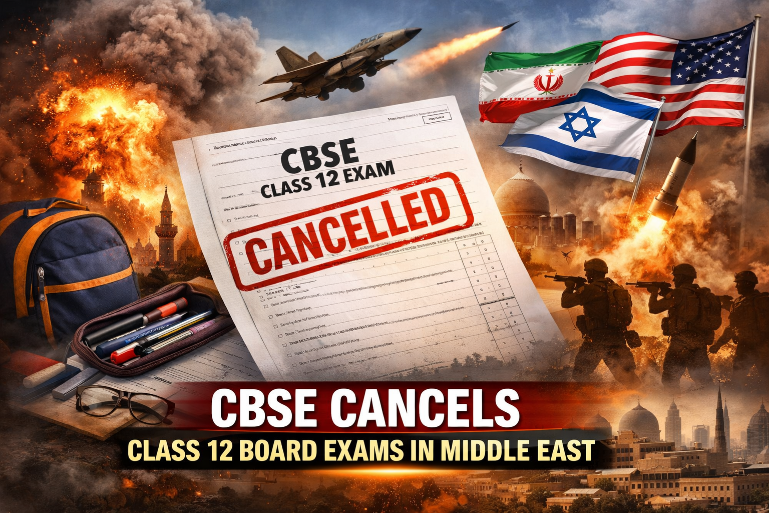 Middle East Tensions: CBSE Cancels Class 12 Board Exams in Several Countries Amid Iran-Israel-US Conflict