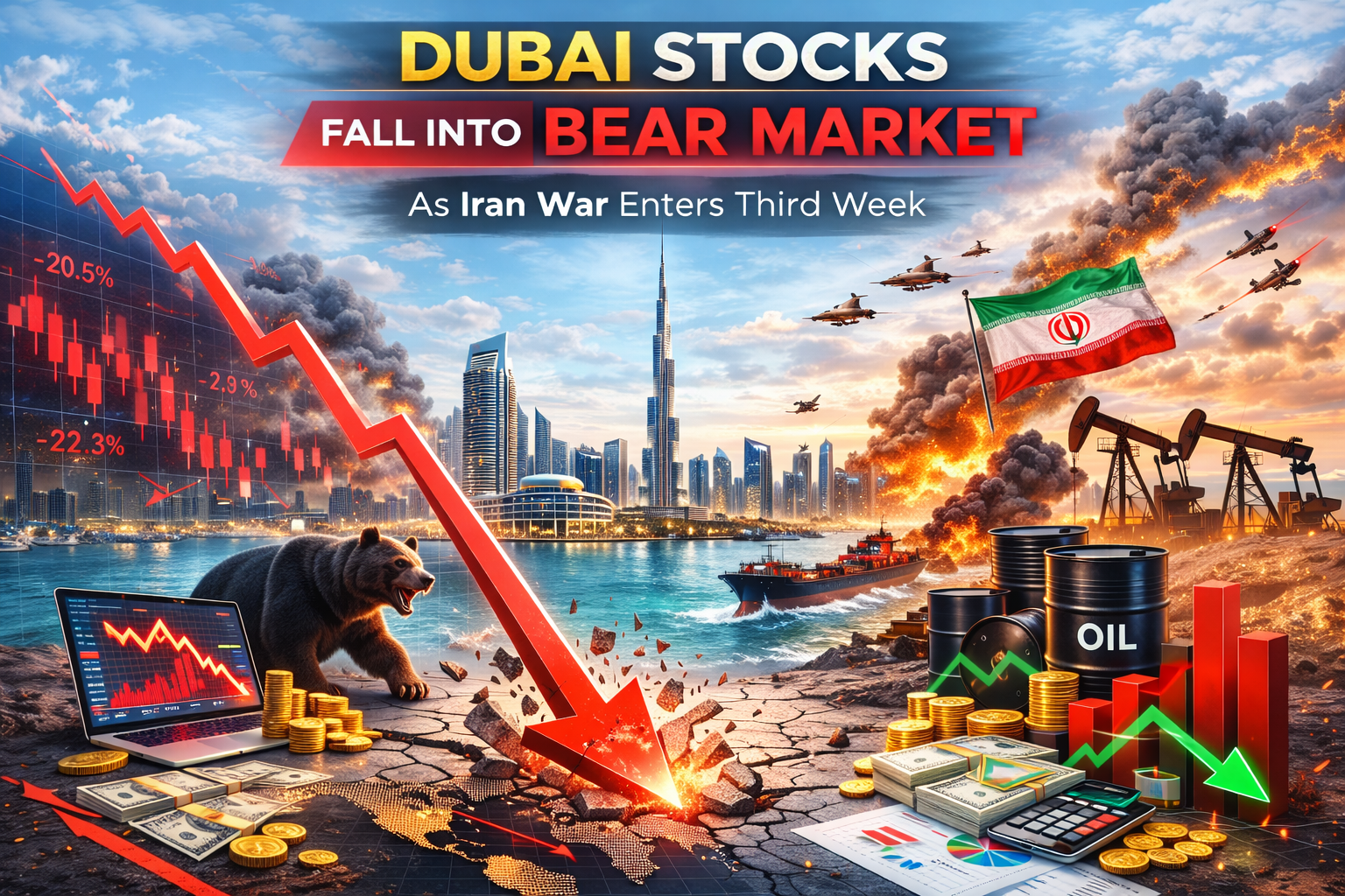 War Uncertainty Drives Sharp Decline in Dubai Financial Market