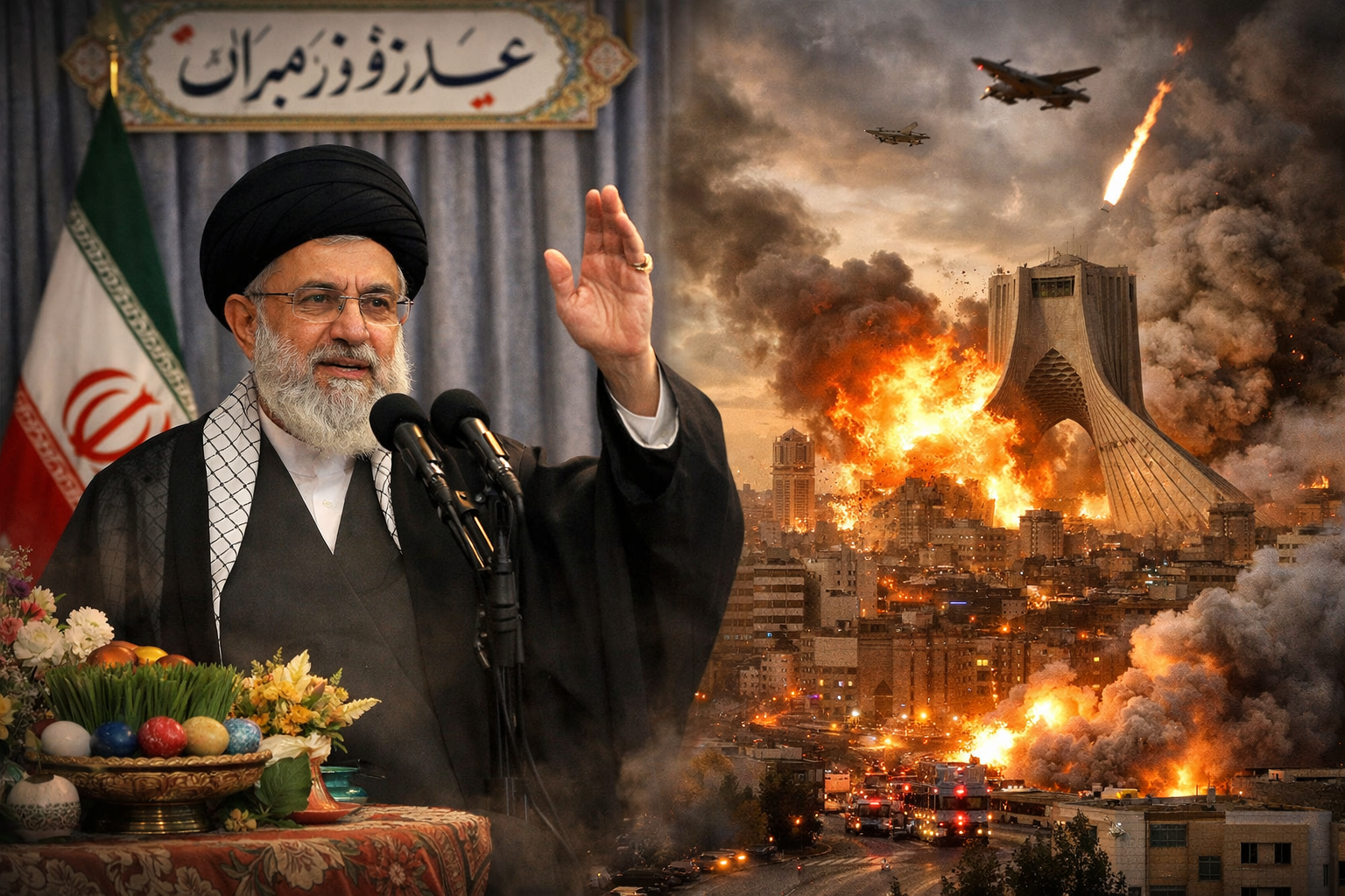 Festive Greetings Amid Fear: Explosions Rock Tehran as Iran Sends Message of Resilience