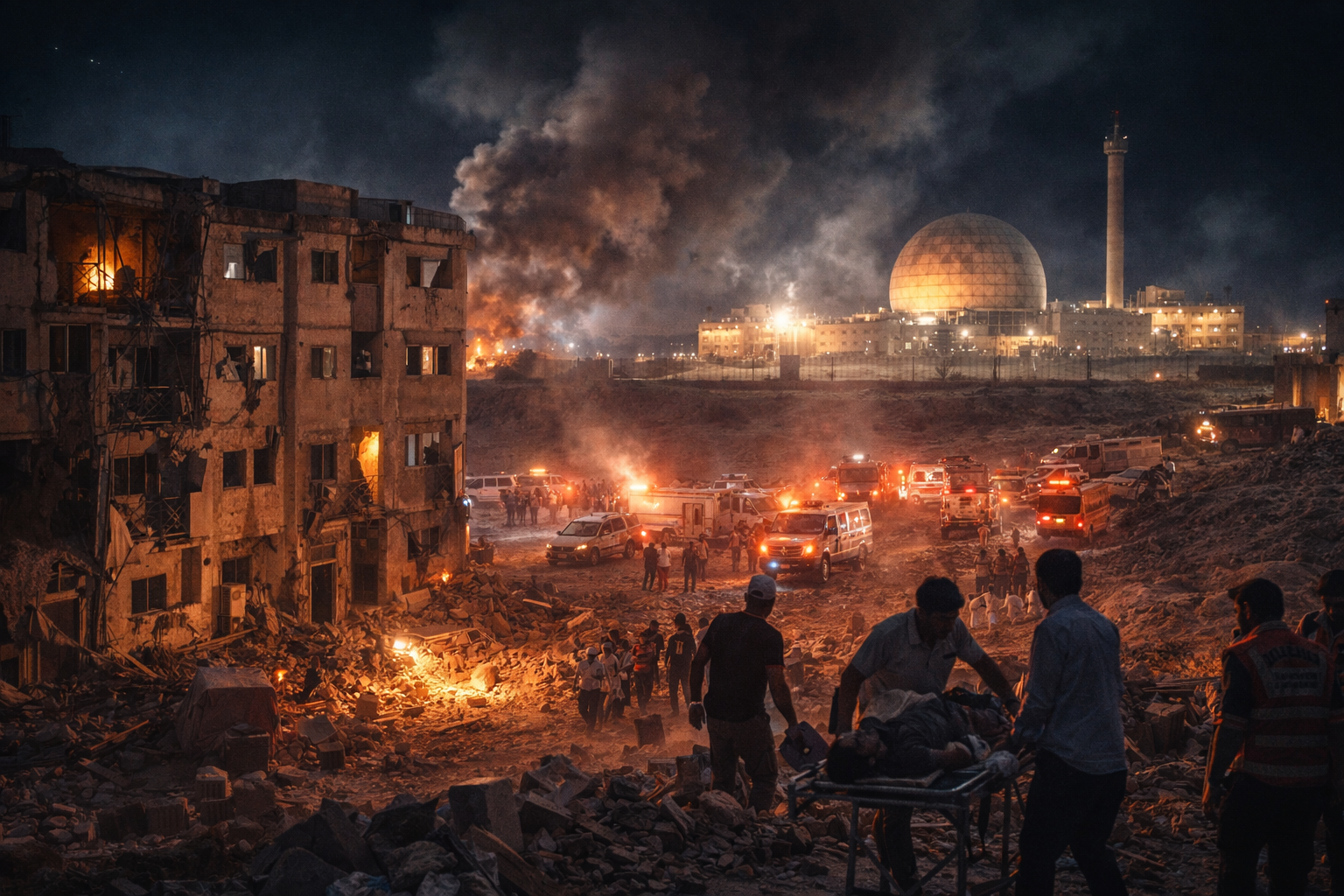 Missiles Near a Nuclear Shadow: Iran Strikes Israeli Towns, Over 100 Injured