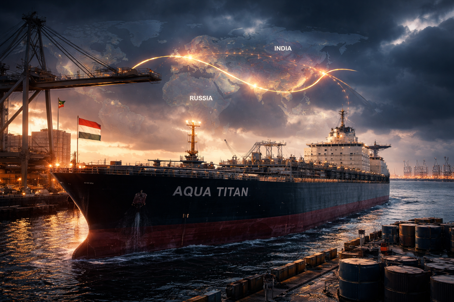 Oil Routes Shift Amid War Tensions: Russian Tanker Reaches India Instead of China