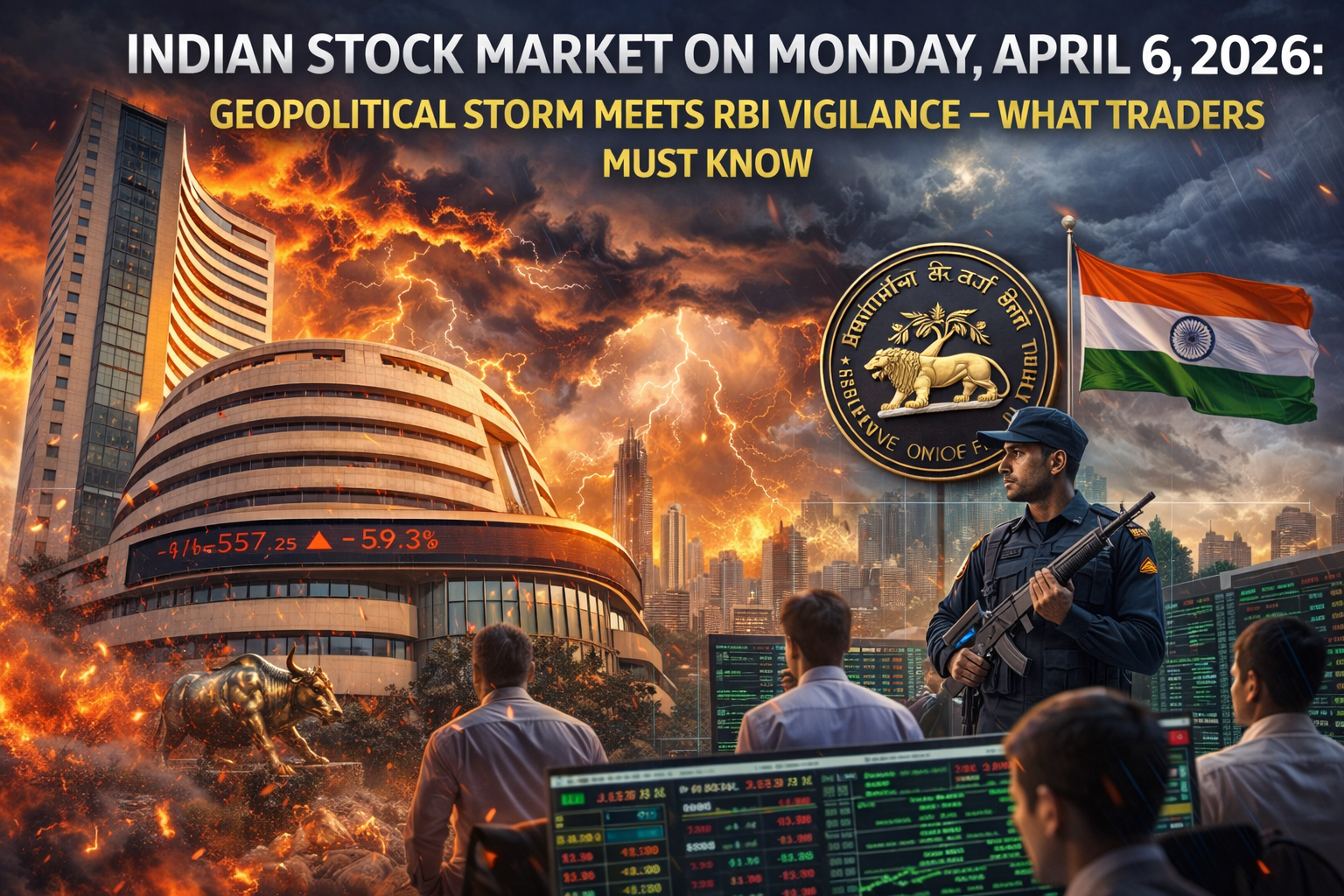 Indian Stock Market on Monday, April 6, 2026: Geopolitical Storm Meets RBI Vigilance – What Traders Must Know