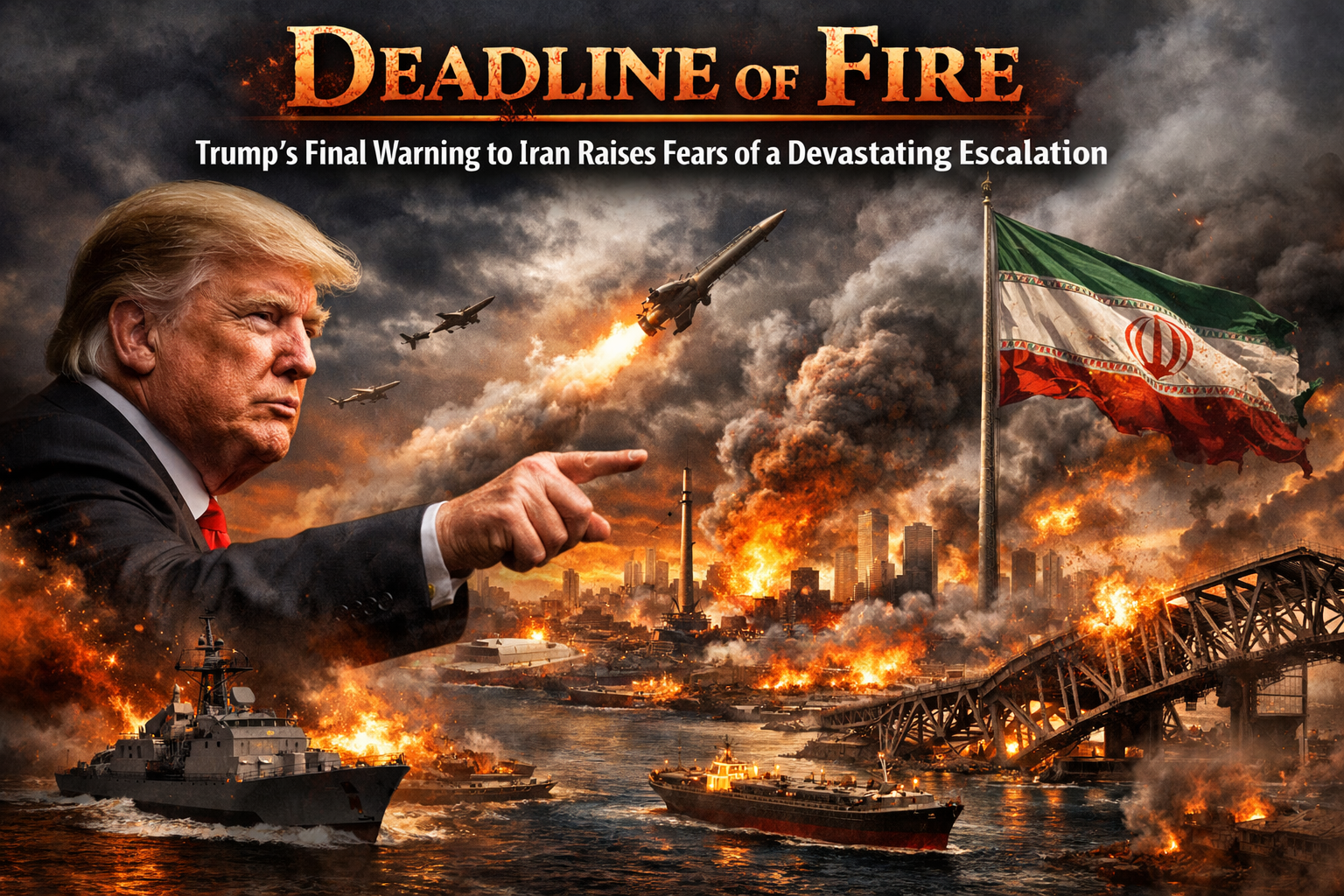 “Deadline of Fire: Trump’s Final Warning to Iran Raises Fears of a Devastating Escalation”