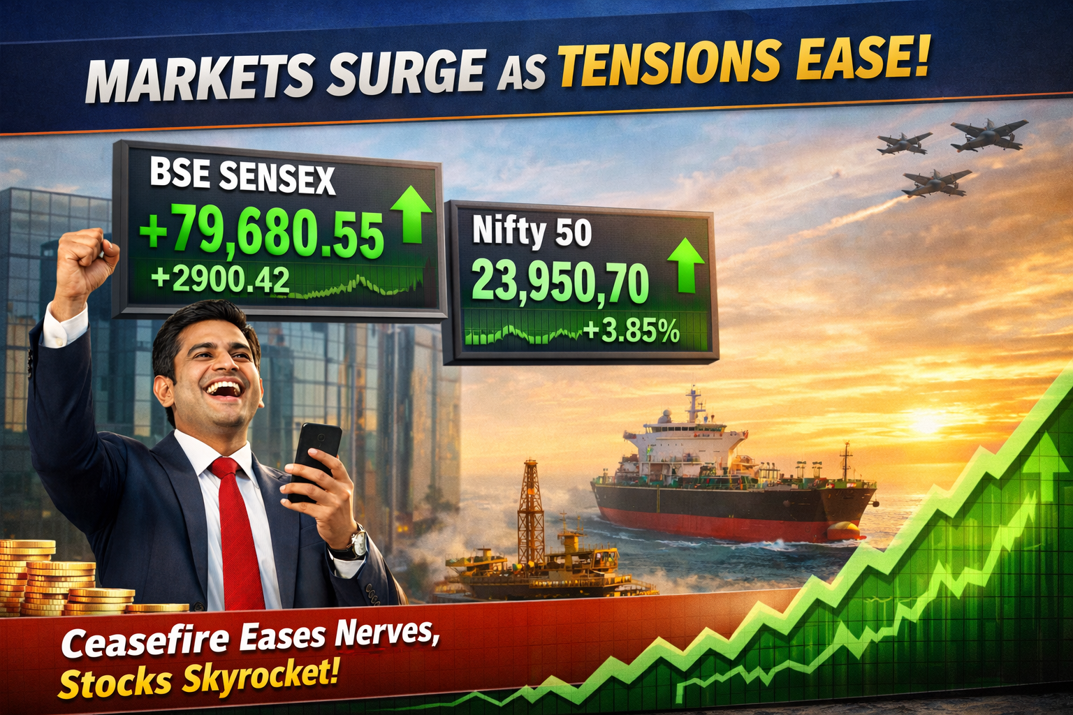 Markets Surge as Global Tensions Ease: A Powerful Rally Sparks Investor Confidence