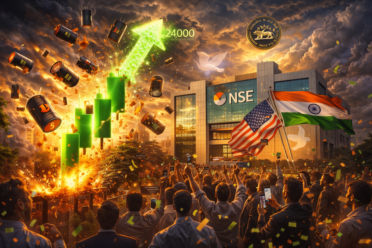 Indian Stock Market Today: Ceasefire Shockwave + RBI Hold = Historic 3.8% Nifty Surge – Tomorrow’s Momentum Test