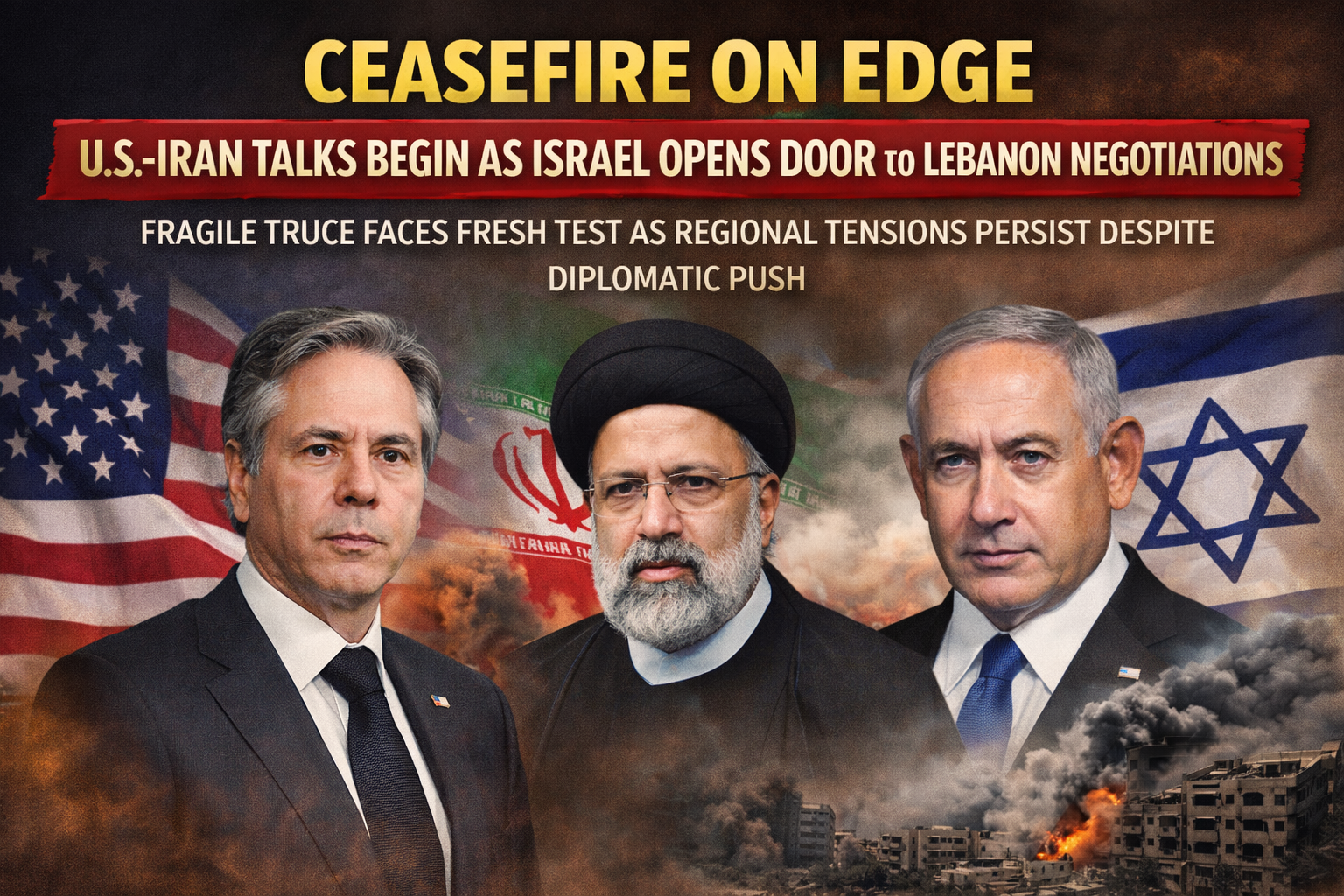 Ceasefire on Edge: U.S.-Iran Talks Begin as Israel Opens Door to Lebanon Negotiations