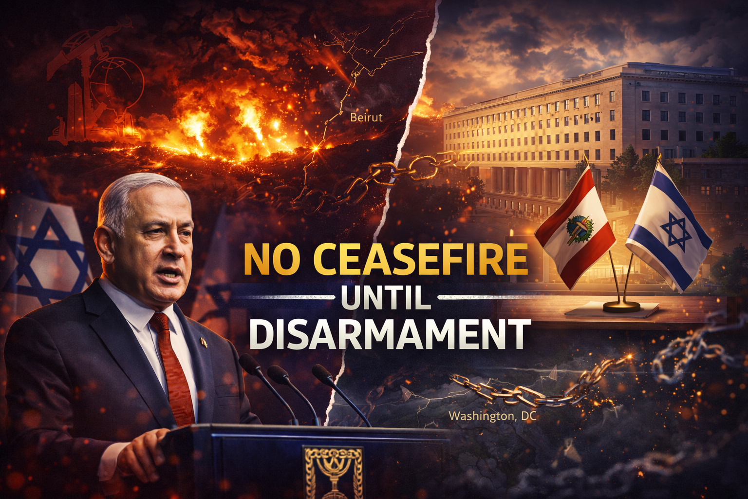 Israel’s Firm Stance: Why Netanyahu Rejects a Hezbollah Ceasefire Before Landmark Lebanon Talks