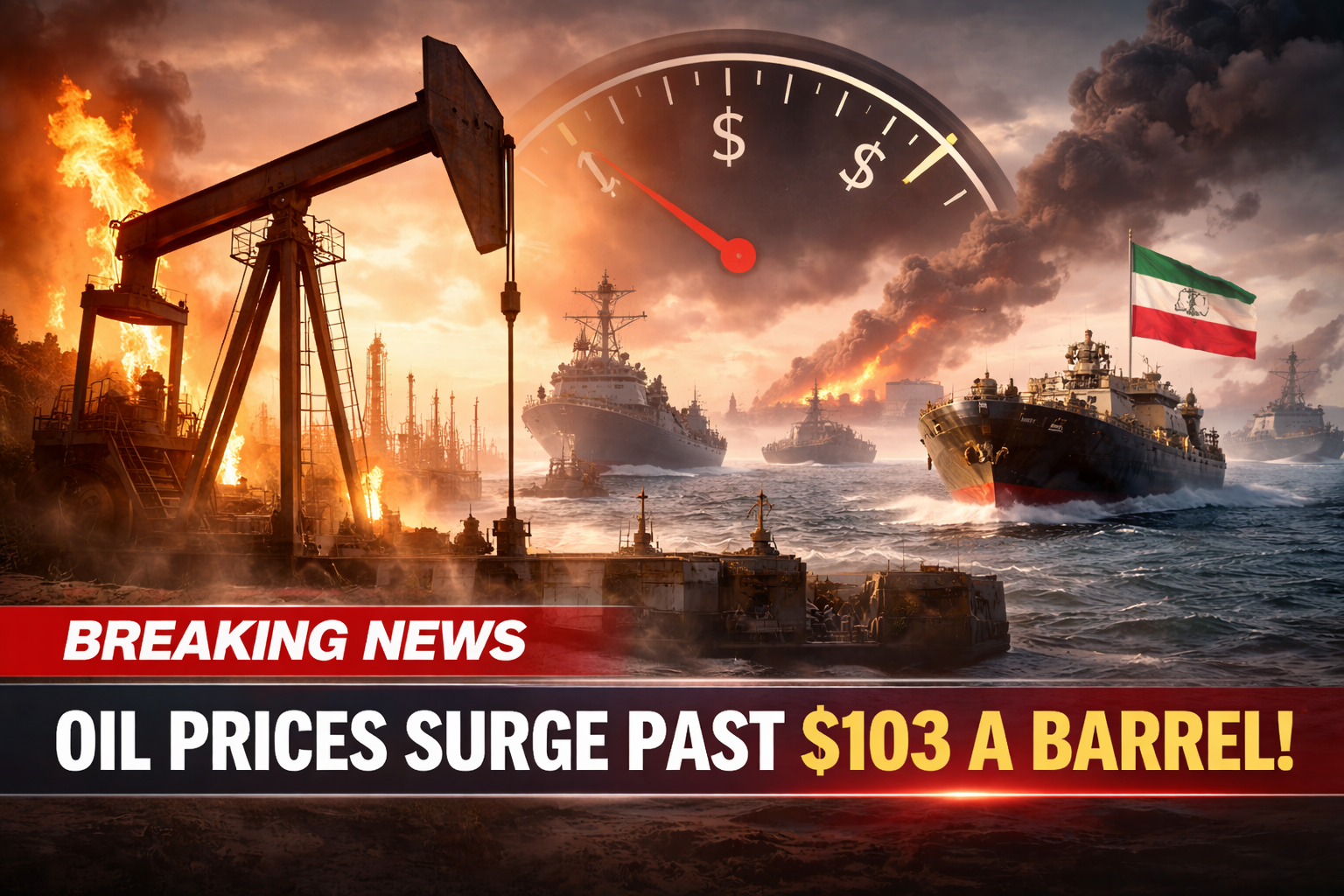 Oil Prices Cross $103 as U.S.–Iran Tensions Trigger Global Market Shock