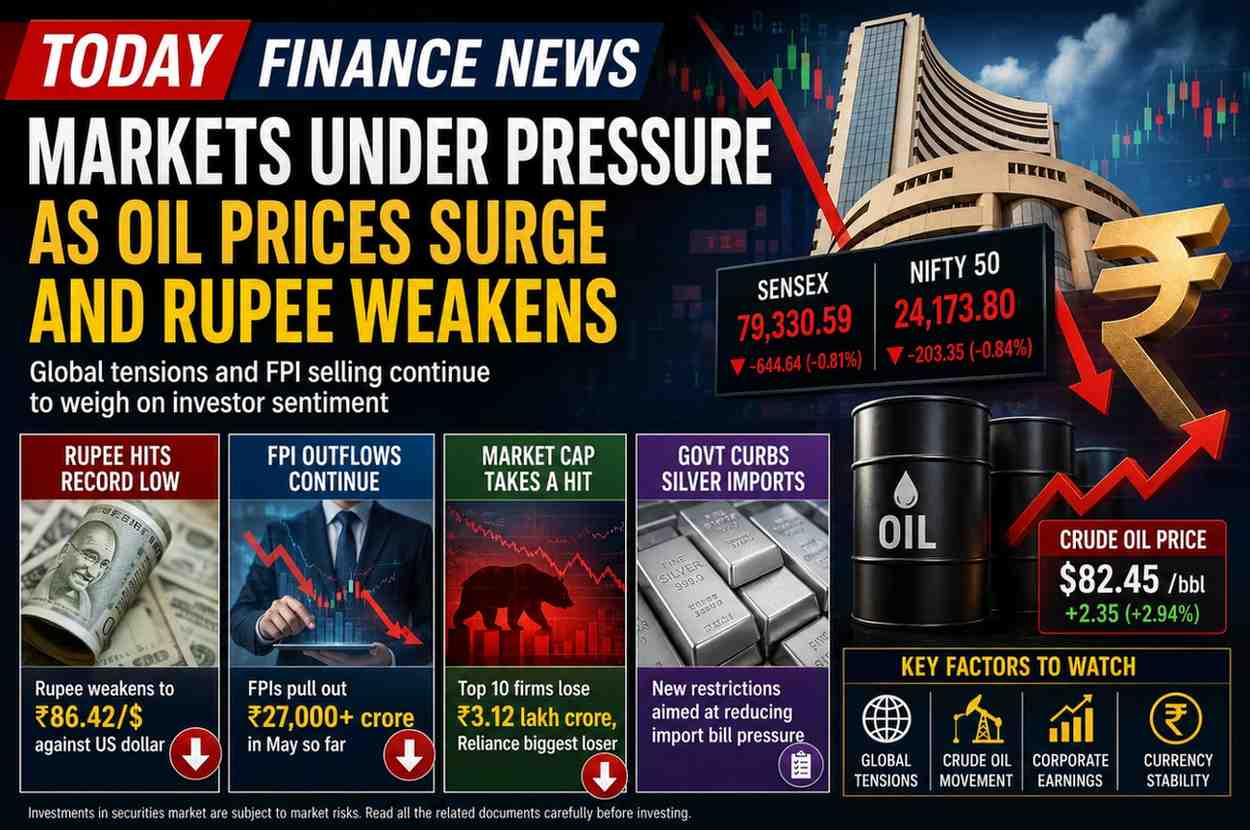 Indian Stock Market Under Pressure as Rupee Weakens and Oil Prices Surge