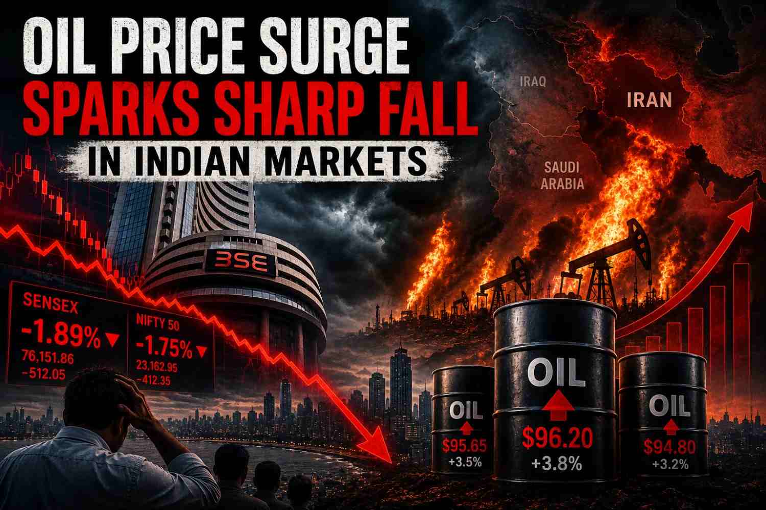 Oil Shock Rocks India: Sensex & Nifty Sink as Crude Prices Soar