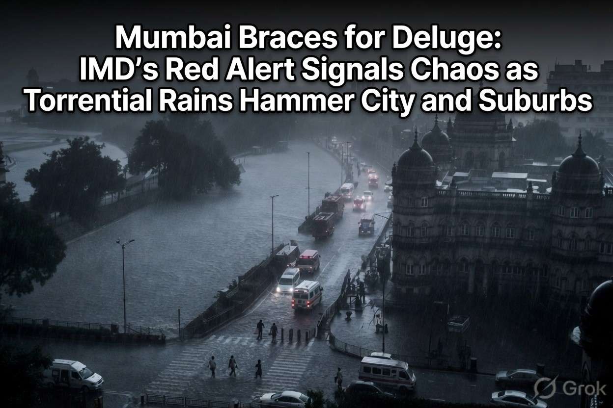 Mumbai Braces for Deluge: IMD's Red Alert Signals Chaos as Torrential Rains Hammer City and Suburbs