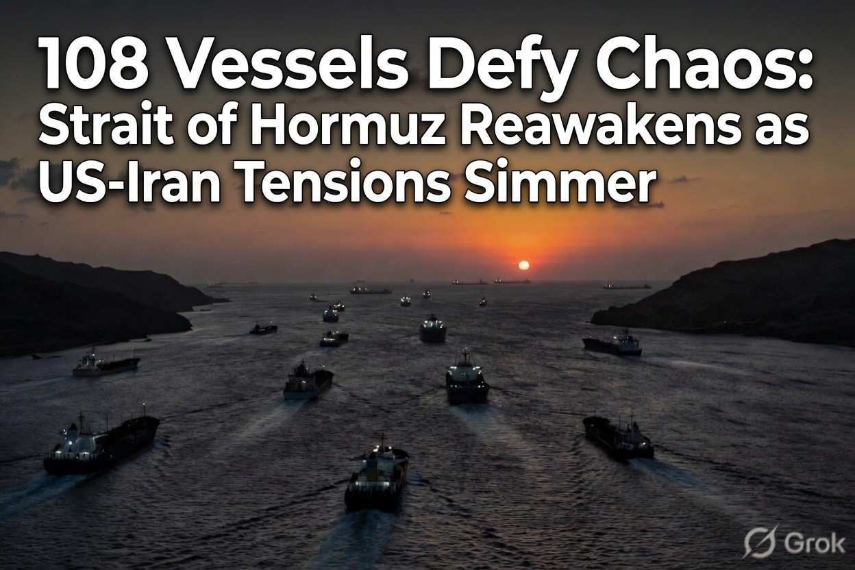 108 Vessels Defy Chaos: Strait of Hormuz Reawakens as US-Iran Tensions Simmer