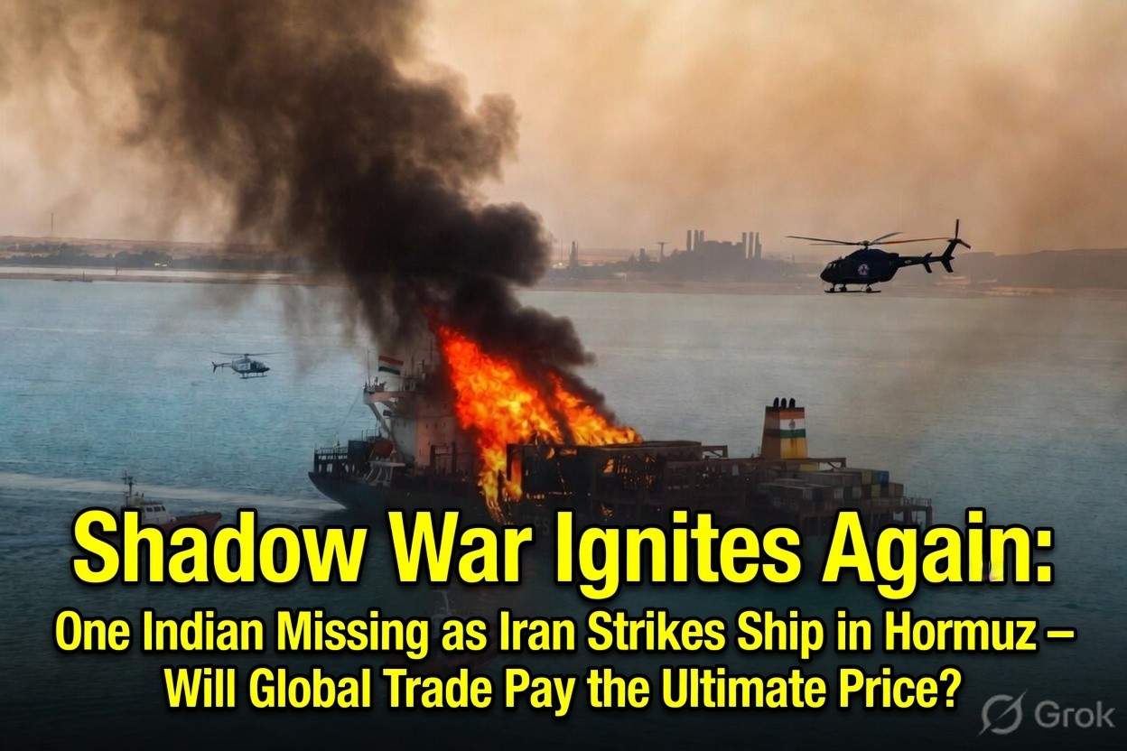 Shadow War Ignites Again: One Indian Missing as Iran Strikes Ship in Hormuz – Will Global Trade Pay the Ultimate Price?