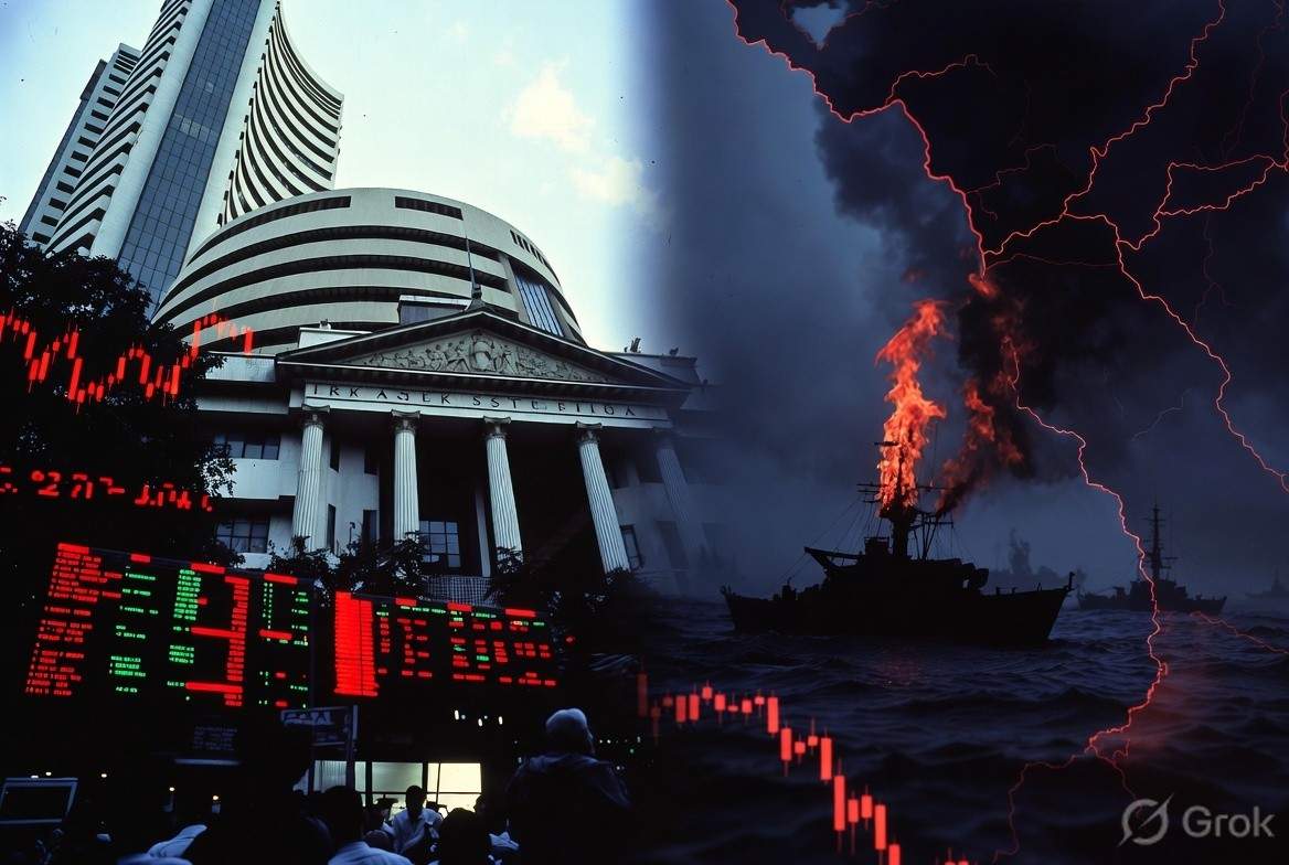 Markets on Edge: Sensex-Nifty Hold Breath as US-Iran Fireworks Ignite Oil Shock and Global Jitters