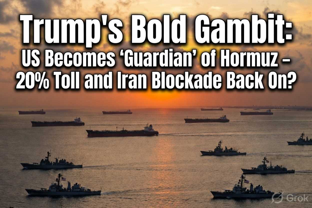 Trump's Bold Gambit: US Becomes 'Guardian' of Hormuz – 20% Toll and Iran Blockade Back On?