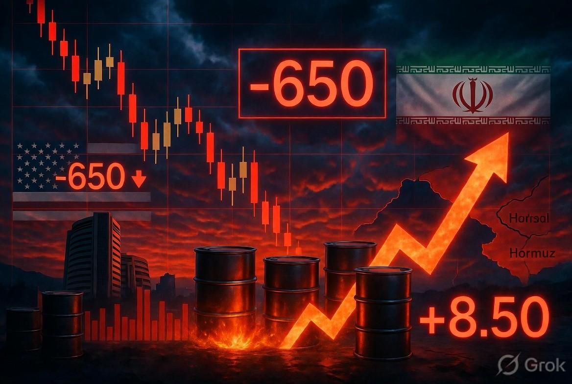 Stock Market LIVE Updates, Sensex Today: Sensex Drops 650 Points As Oil Advances Amid US-Iran Tensions