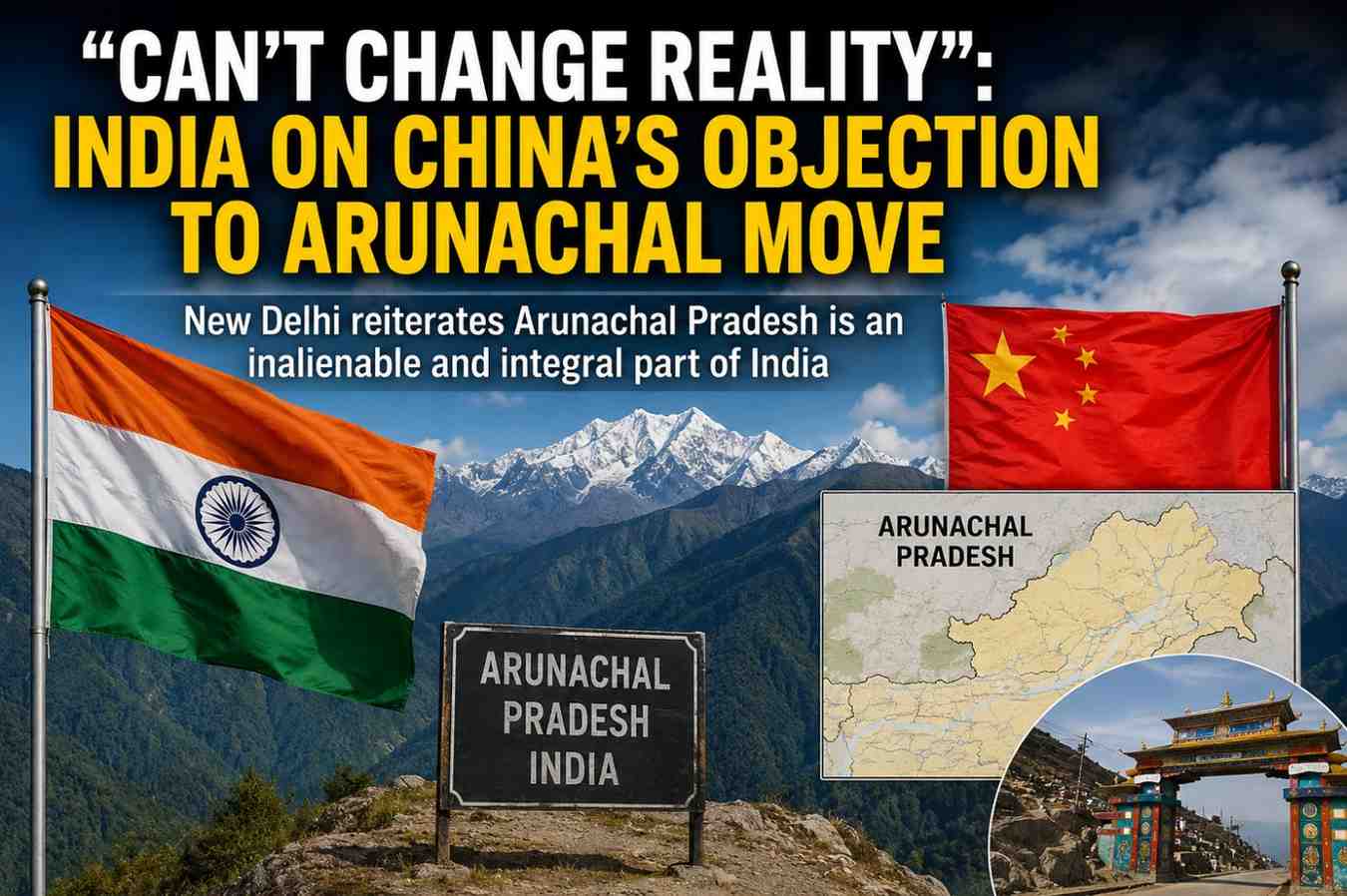 “Can’t Change Reality”: India Rejects China’s Objection Over Arunachal Pradesh Move