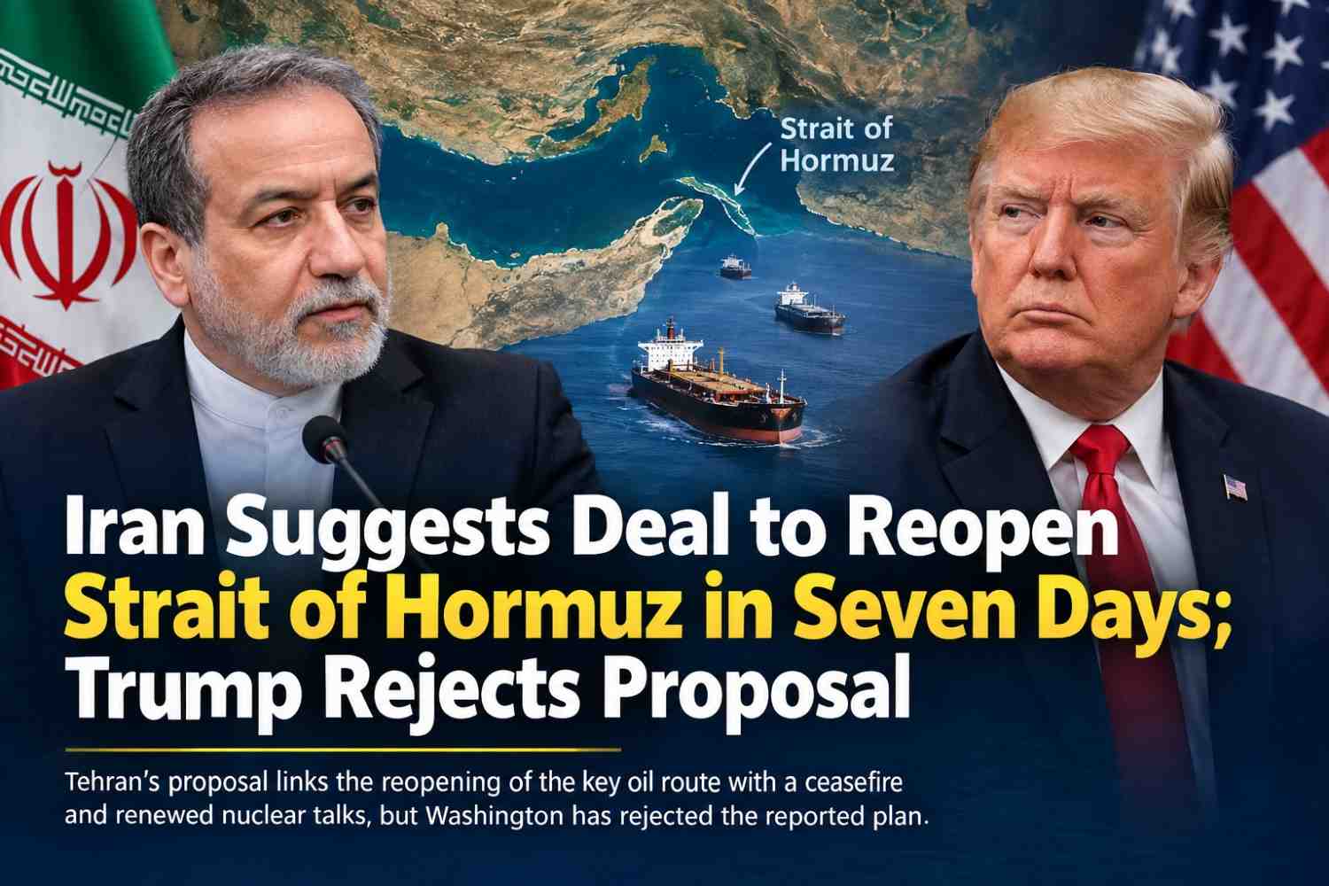 Iran Suggests Deal to Reopen Strait of Hormuz in Seven Days; Trump Rejects Proposal