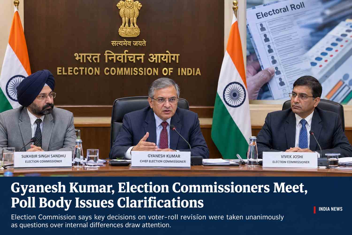 Gyanesh Kumar, Election Commissioners Meet as Poll Body Issues Clarifications on SIR Row