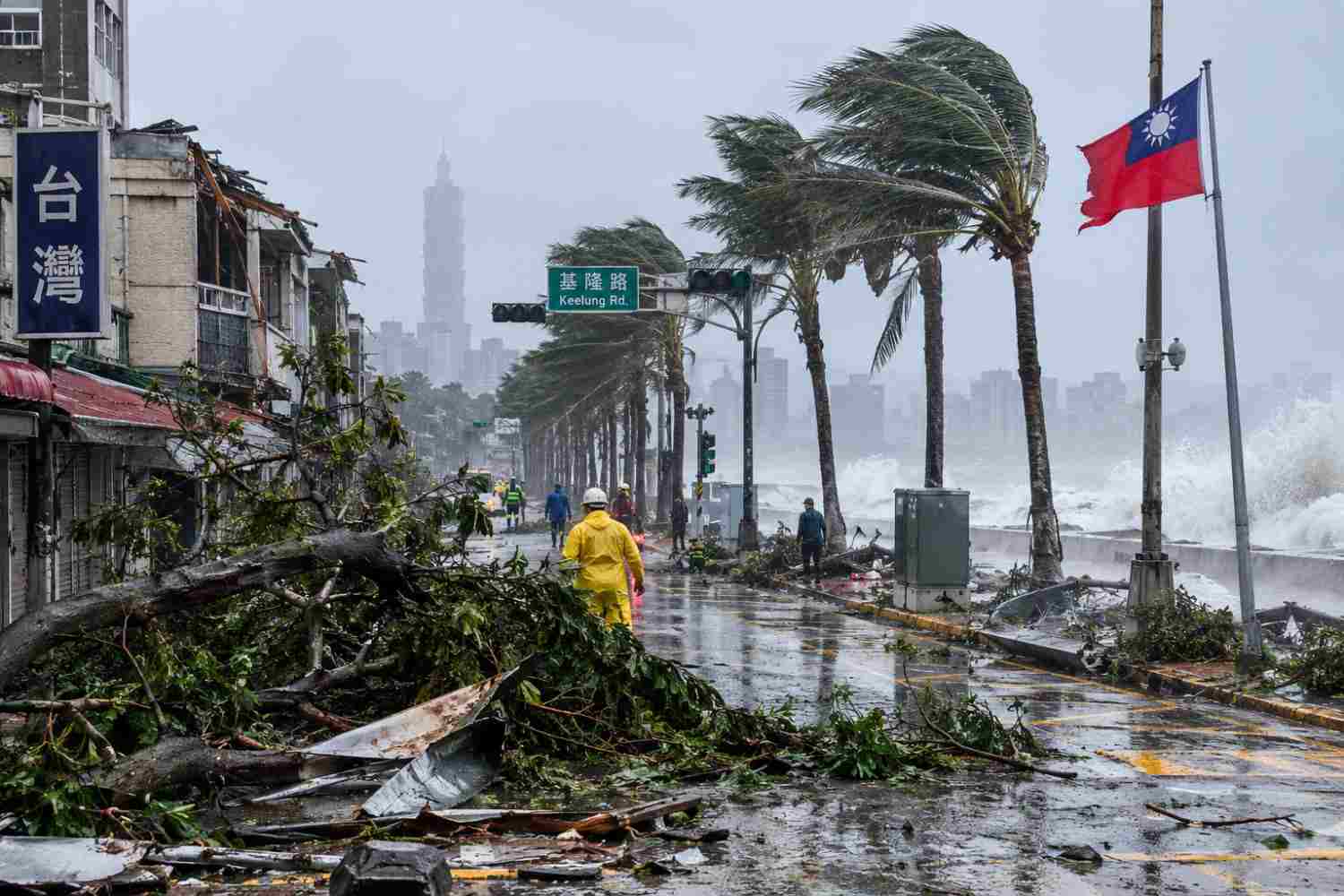 Typhoon Champi Hits Taiwan: One Dead, Over 500 Injured as Powerful Storm Causes Widespread Damage